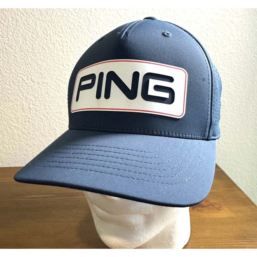 Ping Country Club Pro Shop Golf Snapback Hat Cap Blue Embroidered Play your best